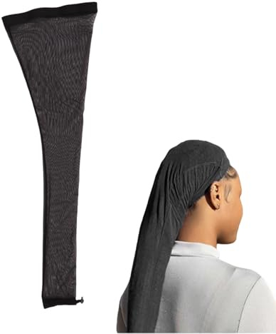 Hair Weave Sleeve for Locs - Long Dreadlock Hair Cover | Breathable Stretchy Wrap with Elastic Bands for Bunny Home Wig Travel Salon Braids Girls Women