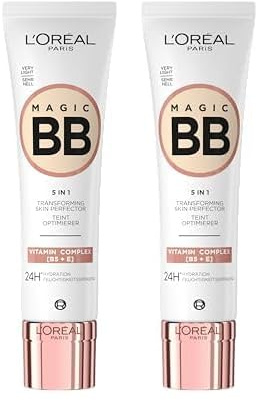L'Oréal Paris - BB Crème C'est Magic – Teint-Perfector 5-in-1 – feuchtigkeitsspendende Tönungscreme 24H – für alle Hauttypen – leichte und natürliche Deckkraft – LSF 11 – Farbton: sehr hell (01) – 30