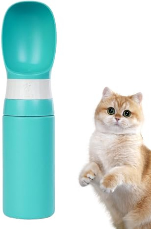 Penlimly Hundetrinkflasche - 400ml Edelstahl Trinkflasche Für Hunde,Auslaufsicher Für Spaziergang, Reise, Auto Und