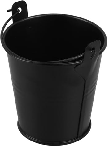 Gatuida Cubeta de Goteo para Barbacoa de Metal Recipiente para Aceite y Grasa Cubo para Parrillas de Gas y Jardín Negro Accesorio Esencial para Cocina y BBQ