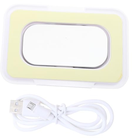 TOBBOMEY Scalda Salviette per Portatile in Abs con Temperatura Costante Riscaldatore per Salviettine Igienizzanti Design Consumo Energetico Bianco per Viaggi