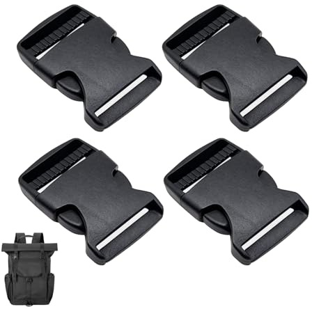 Pevlkawr 4 Stück 38mm Steckschnallen Schnallen Und Verschlüsse Schnallenverschluss Rucksack Verschluss Druckknopfverschlüsse Schnallen Gurtband Für Rucksack Reparatur Diy Handwerk