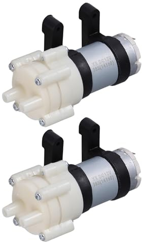 ORFOFE 2 Bombas de Diafragma Miniatura para Acuario 6-12v Bomba de Agua Pequeña y Silenciosa para Hidroponía Circulación y Oxigenación en Peceras Tamaño Compacto para Espacios