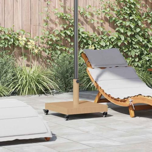 Frdhee Terrassenschirmständer Regenschirmhalter,Sonnenschirmständer für den Außenbereich Helles Holz,Regenschirm Halter für Garten Terrasse Hof