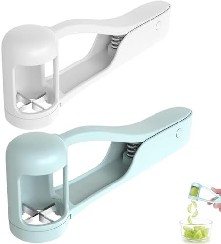 2 Pcs Grape Cutter for Toddlers, Fruit Cutter for Grapes and Tomatoes | Cuts Grapes into Quarters for Toddlers with Ergonomic Handles for Quick Food Preparation, Home, Lunch Boxes and Travel