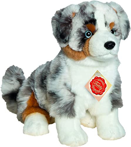 Teddy Hermann 91933 Hund Australian Shepherd 30 cm, Kuscheltier, Plüschtier mit recycelter Füllung