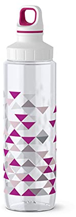 Emsa Drink2Go Tritan 518306 Trinkflasche, 0,7 Liter, Schraubverschluss, 100% dicht, auslaufsicher, spülmaschinenfest, Triangle