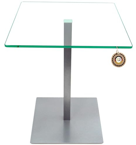 freeroom24 Beistelltisch, Tisch, Couchtisch Johannes in Silber Brillant, 40 x 40 x 60cm