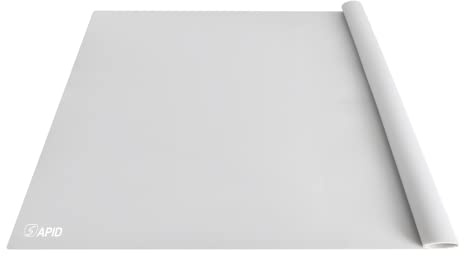 Extra Large Silicone Mat 36 x 24 Place Mats, Heat Resistant Mat for Kitchen Countertop Protector, Thick Placemats Washable Silicone Mats for Kitchen Counter Mat Dining Table Mat, Grey, Sapid