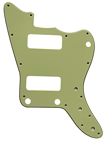 Passend für Japan Jazzmaster mit P90 Pickups, Stil ohne Rhythmuskontrolle, Gitarren-Pickguard (3-lagig, Vintage-Grün)