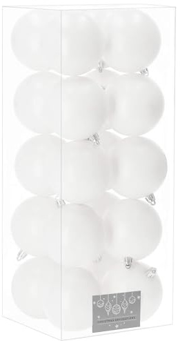 Weihnachtskugeln Weiß 20 Stück Set Bruchsicher Matt Christbaumkugeln Weiße Weihnachtsbaumkugeln Aus Kunststoff Kugeln Weihnachtsdeko Skandinavisch Dekoration Für Tannenbaum – SPRINGOS