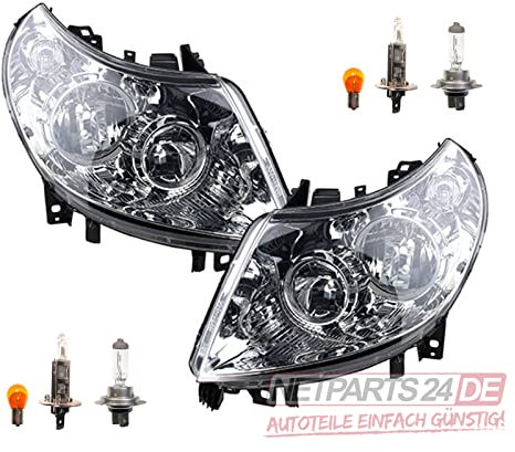 Fari anteriori alogeni adatti per Fiat Ducato 250 11-14 Set lampadine LR