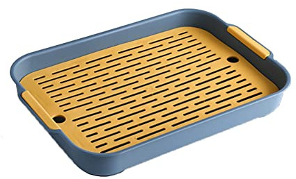 Gigicloud Rabbit Litter Box with Grate, 14.5 x 9.5 Inch Guinea Pig Litter Pan Anti-turnover Pet Toilet Potty Trainer Corner Guinea Pig Training Pan Cage with Toilet Tray For Rabbit Chinchilla Guinea