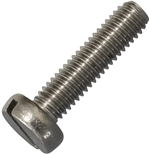 AERZETIX - C59974 - Lot de 50 Vis à métaux à tête cylindrique M3x12 mm à empreinte S fendue - boulon d'assemblage - DIN 84 - en acier inoxydable A2 - couleur argent - tournevis visseuse serrage