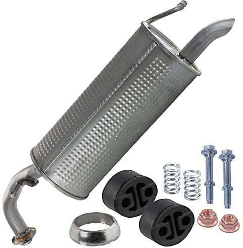 ATEC Germany Auspuff Schalldämpfer Set 1x Endschalldämpfer, mit | Kompatibel mit: TOYOTA YARIS