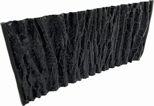 PLASTIKO - Aquarium Hintergrund 3D I Rückwänd 120x50 cm I Leicht zu Montieren und Reinigen I Keine Verklebung Erforderlich I Sicher für Tiere I Schwarz mit Baumrindenmuster