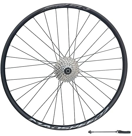 Madspeed7 QR 700c 28 (ETRTO 622x20) Hybrid Bike Disc REAR Wheel + 9 Speed Cassette (11-32t) - Taiwan Sealed Bearings (6 Bolt) Disc Brake Hub (Very Smooth Hub) - Double Wall - 32x Spokes
