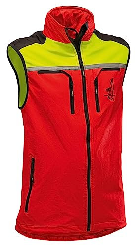 Pfanner® Forest Light Weste mit maximaler Bewegungsfreiheit und hoher Auffälligkeit, Farbe:rot/gelb, Größe:L