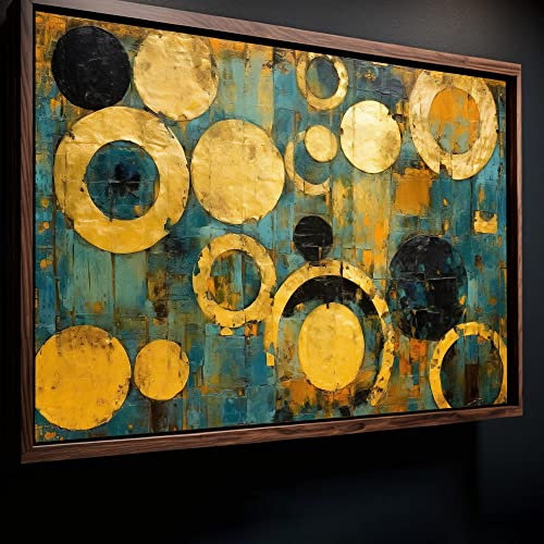 Dekomundo Rundungen im Kubismusstil als Kunstdruck, Leinwandbild oder Bild mit Rahmen, Leinwandbild mit Schattenfugenrahmen, 75x100 cm