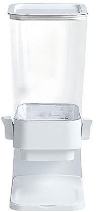 VUIUYOIES Store And Pour Cereal With Multi-functional Cereal Dispenser Sealed ABS Cereal Containers Storage Dry Food Dispenser, White 5 L