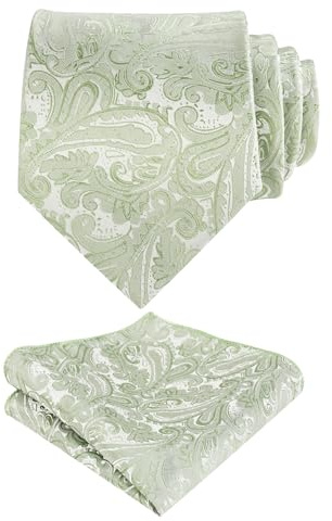 Alizeal Paisley Herren Krawatte und Einstecktuch Sets