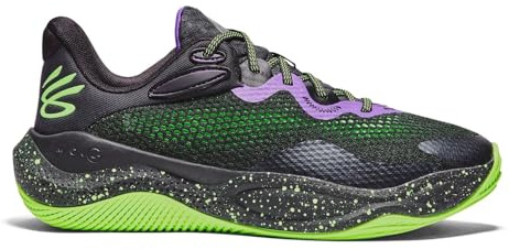 Under Armour Curry Splsh24 Herren-Sneaker, Schwarz, Lila, Grün, 41 EU