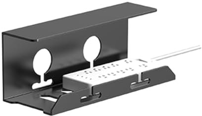 Qwertfeet Kabelmanagement Unter Dem Schreibtisch, Kabelwanne Aus Metall, Unter Dem Schreibtisch mit Klemme, Steckdosenleiste, Kabelhalter, Kein Bohren, Stabil, Geräumig, S