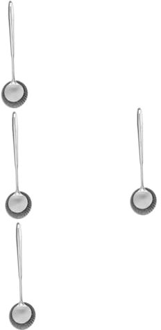 TOPBATHY 4 Pezzi In Acciaio Inox Spazzola Per Padella Posate Utensili Da Portata Spazzola Per Pulizia a Per Lavare I Piatti Con Manico a Per Piatti a Per