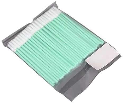 ZHGUIMING 100 st/påse Nonwoven bomullspinne Antistatisk rengöring Stark absorberande fiberlasermaskin Fokuslinsskydd Fönster(76mm)
