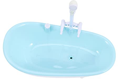 Abaodam Bañera Eléctrica para Muñecas Miniatura Rociador De Ducha para Niños Juguete De Baño Rosa y Accesorio De Muñeca Adecuado para Juegos Creativos Decoración De No Incluye Batería