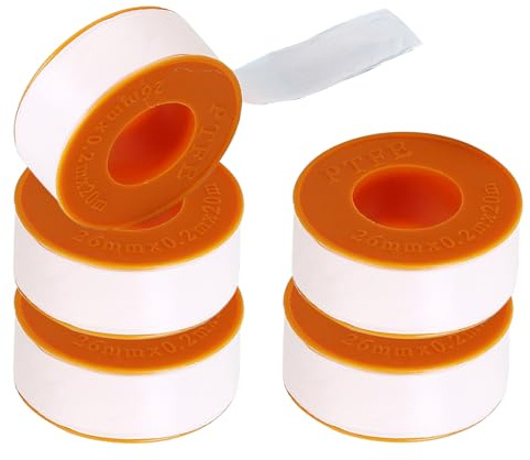 5-Pack Plumbers Tape – Premium Thread Seal Tape for Plumbing, Waterproof Teflon Tape for Leak Prevention, Plumber Tape for Pipe Fittings, Thread Tape for Home & Industrial Use
