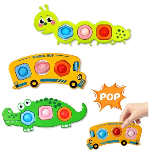 Felly Jouet Enfant 1 an, Jouets Sensoriels Fidget Pop It Bébé, Jeux Montessori 12 Mois, Jeu de Voyage Naissance Fille Garcon, Cadeau Educatif Motricité d'activité 1 2 Ans Anniversaire Noël Cadeau