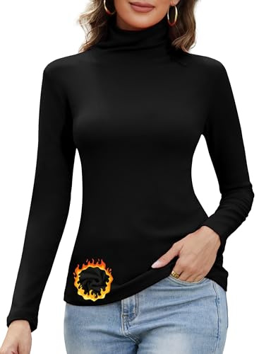 STARBILD Rollkragenpullover Damen Langarmshirt Turtleneck Basic Oberteile High Collar Pullover Slim Fit Top für Herbst und Winter