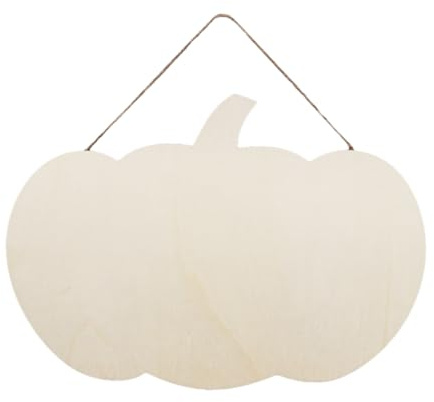 NUOBESTY Wooden Pumpkin Shape DIY Drawing Board Durable Hanging Message Display Smooth Surface for Painting and Sticker Decor Home Cafe Bar Shop Use