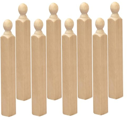 VANZACK 8 Pièces Mini Arbre De Balustrade en Bois Simulé Accessoires De Maison De Poupée Miniature Décoration Intérieure Décor De Maison De Poupée Tout Petit Trousses Bouleau Kaki