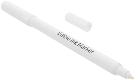Sosoport Essbare Stifte Weiß Food Writer Kuchenmalstift für Fondant Kekse Zuckerguss Feine Spitze Dekorationsstift für Desserts Lebensmittelstifte Backzubehör Essbarer Markierungsstift
