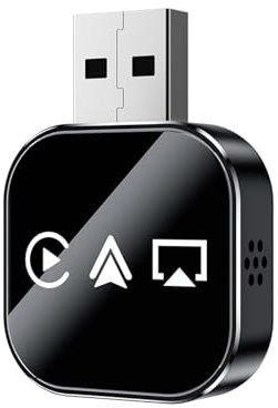 Poo4kark Wireless Link Adapter für Audio Upgrade Auto Multimedia Receiver mit Band WiFi moderner 50-Technologie – kompaktes Design für schnellen stabilen Betrieb (Black, 4.3X3cm)