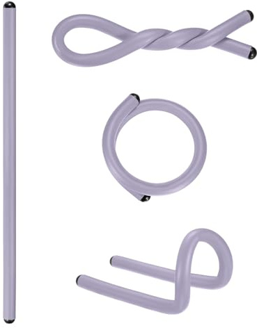 M METERXITY 4-Pack Twist Rubber Ties 17in, Purple