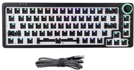 Wsdsgz LK67/KF068 Kit Tastiera Meccanica Luce Singola Modalità Cavo Completo con Kit Meccanico Tastierino Numerico