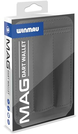 WINMAU Mag Dart - Cartera magnética con accesorio para teléfono, soporte compacto para dardos para 1 juego de dardos y 2 juegos de vuelos, disponible en negro, el accesorio ideal
