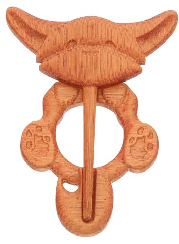 MUCKLILY Broche en Bois Décorative pour Vêtements Épingle à Revers, Broche Esthétique en Bois pour Décorer Paquet et Robes, pour Thanksgiving ou Nouvel An