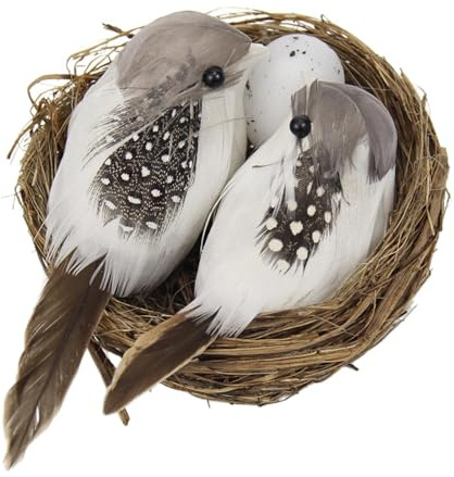 d' in gabbia – Uova Nicheur , Volant con piume artificiali, decorazione albero creativo | Ornamento ramoscellano fatto a mano, fai da te, per giardino, Natale, Ringraziamento