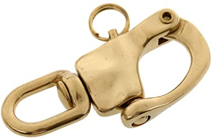 Milageto Eye de Grillete Giratorio Fijo con Anillo de Plunger y Liberación Rápida Diseño con Aro Grande y Pequeño en Cobre Adecuado para Manejo