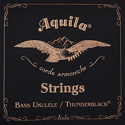 Aquila Thunderblack Bass Ukulele Set, BGDAE, 23 Scale