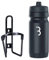 BBB Cycling Flaschenhalter Fahrrad Combo Fueltank Wasserflasche BBC-03C, Schwarz / Schwarz Weiss, 550ml