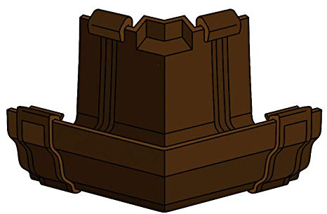 Marley Classic PVCu Gutter 135° External Corner - Chocolate Brown