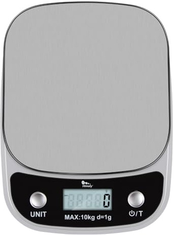 Digital Food Scale, 22 lbs/10kg Multifunction Kitchen Scale with Large Back-lit LCD Display and Tare Function for Cooking Baking Diets