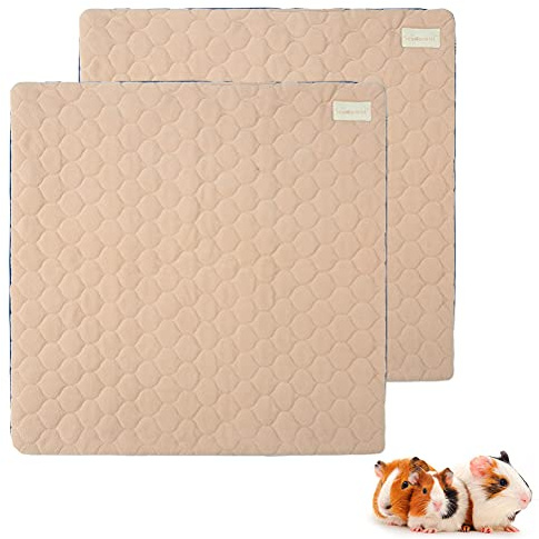 Scenereal Fleece-Käfigunterlagen für Meerschweinchen, 2er-Pack, widerstandsfähige Wasseraufnahme, wiederverwendbar, waschbar und wiederverwendbar, für Hamster, Kaninchen