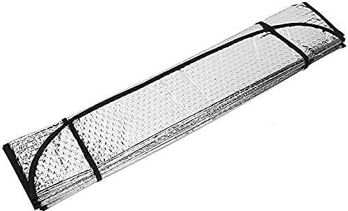 Pare-soleil avant universel pour voiture de 130 x 60 cm pliable avec 2 ventouses et 2 sangles.