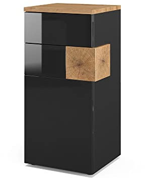 Vicco Midischrank Anthrazit Eden 40x84x37 cm - Badezimmermöbel, Viel Stauraum für Badutensilien